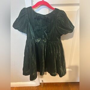 Janie and Jack Baby Girl's Velvet Bow Dress Size 4